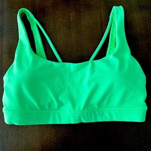 Athleta bright green exhale sports bra size small. I wore this to the gym.